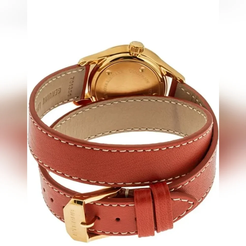 Eterna 2530-56-11-1346-Org Women's Artena Orange Genuine Leather Watch